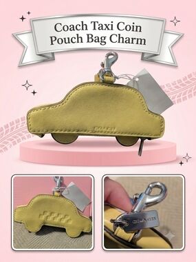 Coach Taxi Coin Pouch Bag Charm